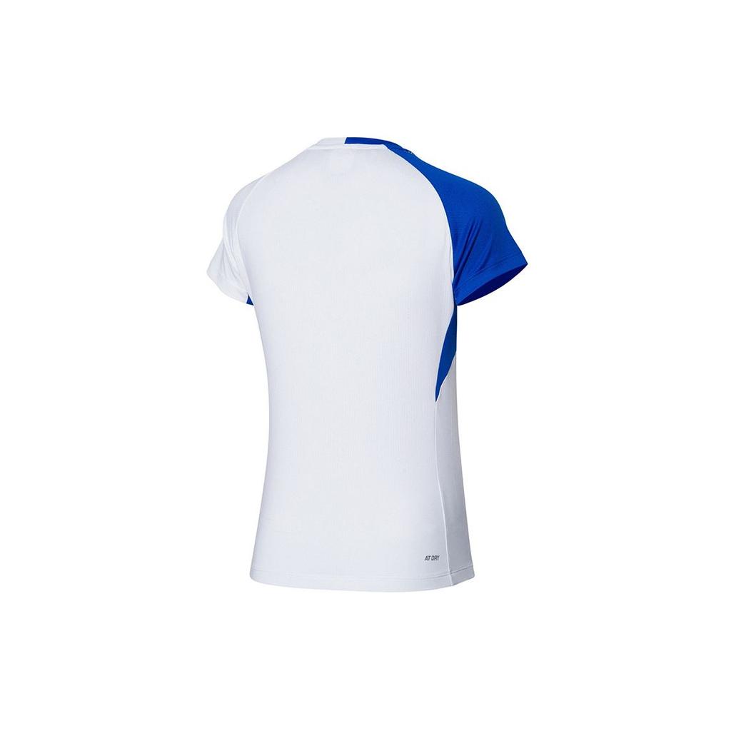 Li-Ning Футболка реглан для спортивных соревнований с коротким рукавом, быстросохнущая, холодная, женская, белая AAYR200-1