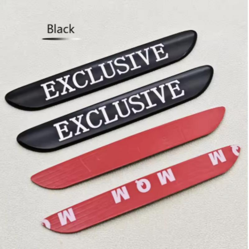 2PC 3D Metal EXCLUSIVE Side Fender Sticker Emblem Badge Car For Mercedes Benz W205 W213 C43 C63 C200 E300 E200 AMG Accessories QA1