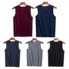 Men Winter Seamless Thermal Vest V-neck Sleeveless Thermal Underwear Thickened Elastic Slim Fit Bottoming Shirt Thermal Tops