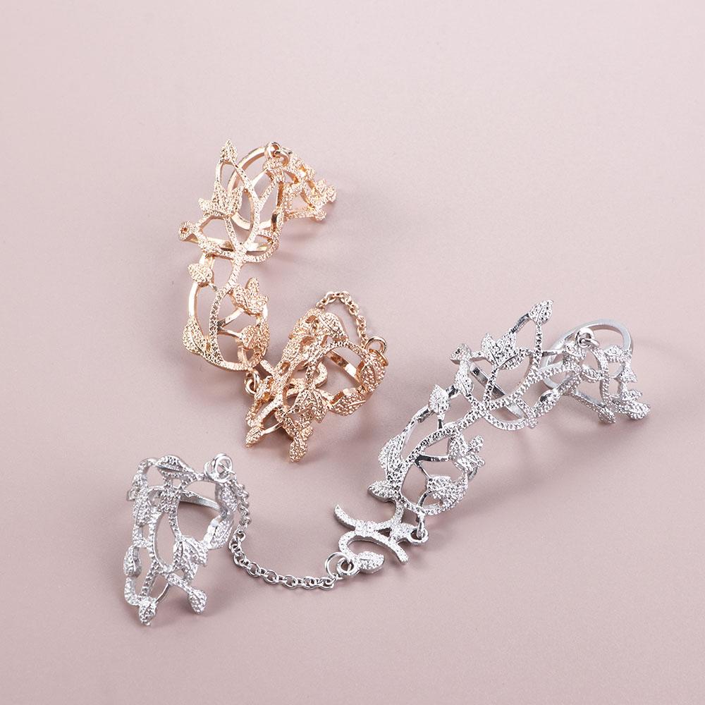 Trendy Flower Temperament Chain Simple Hollow Finger Jewelry Korean Finger Ring Women Opening Ring