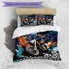Motocross Adventure Sport 3‑Piece Bedding Set,Soft Breathable Duvet Cover with 16 Pillowcases,Multi‑Scene for Bedroom Dorm,Perfect Holiday Birthday Gi