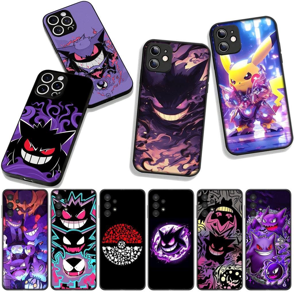 for Samsung Galaxy A25 A37 A57 A12 A14 A50 A51 A70 A71 A72 A21S A04 M15 Note 20 9 8 10 Case P-Pikachus GO Gengar P-Pokemons