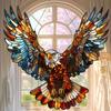 8in 2D Bald Eagle Dream Catcher Color Acrylic Window Decor Sunny Day Home Office Garden Yard Artistic Handmade Wall Hanging