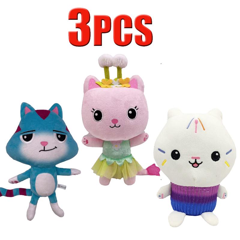 ## in Gabby Dollhouse Plush Toy Mercat Cartoon Stuffed Animals Smiling Cat Car Cat Hug Gaby Girl Dolls Kids Birthday Gifts