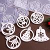 DIY Christmas Series Round Silicone Mold Handmade Christmas Tree Bell Snowflake Plaster Resin Jewelry Pendant Craft Molds