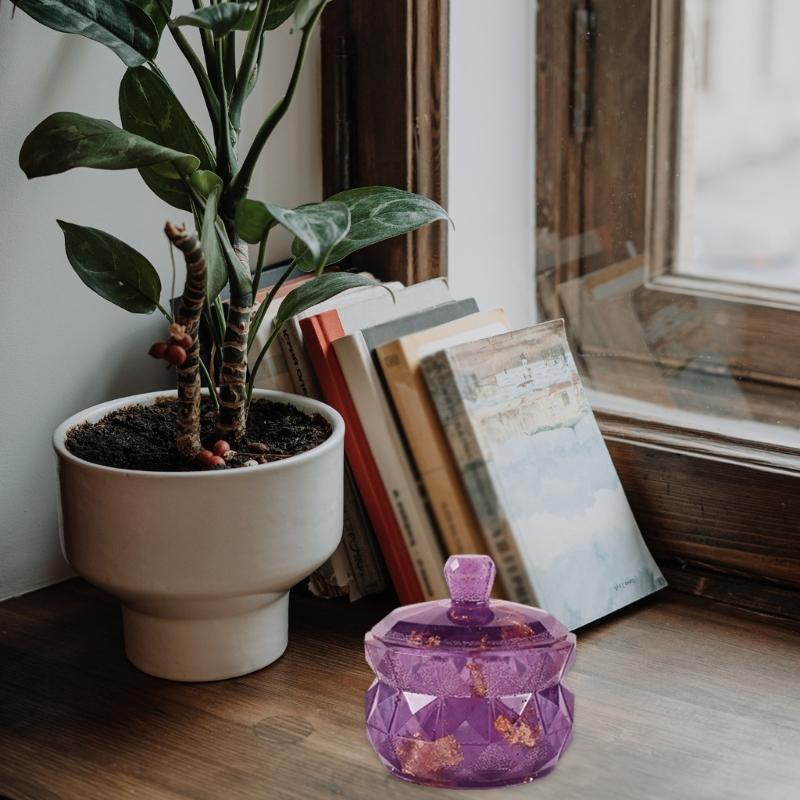 Форма для клея «сделай сам» из кристаллов, круглая коробка для хранения, зеркальная силиконовая форма с крышкой, контейнер, форма для коробки, инструменты для украшения дома, ремесла