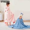 140x70cm Boy Girls Bath Towel Cape Quick Dry Pullover Thickened Absorbent Coral Fleece Children Bath Towel Cape