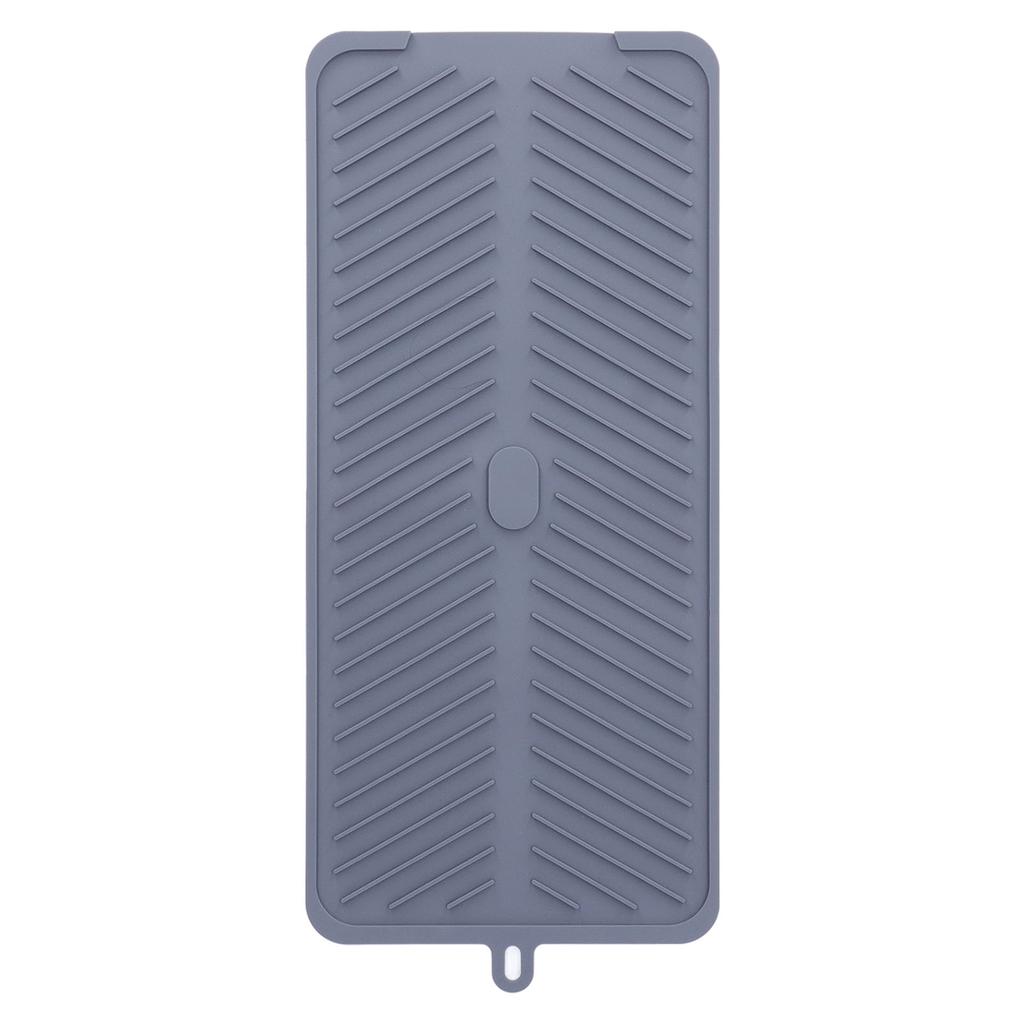 Силиконовый коврик для сушки посуды из пищевого силикона, термостойкий, серый коврик для сушки посуды для кухни