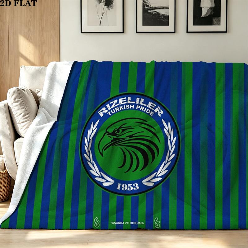 Rizespor Rizeliler Print Flannel Blanket High Quality Warm Comfortable Cover for All Seasons Perfect for Gifts Home Decor