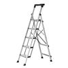 5 Step Ladder, Folding Step Stool with Wide Anti-Slip Pedal and Comfort Handgrip, 150 kg Capacity Portable Aluminum Stepladder, Multi-Use for Kitchen,