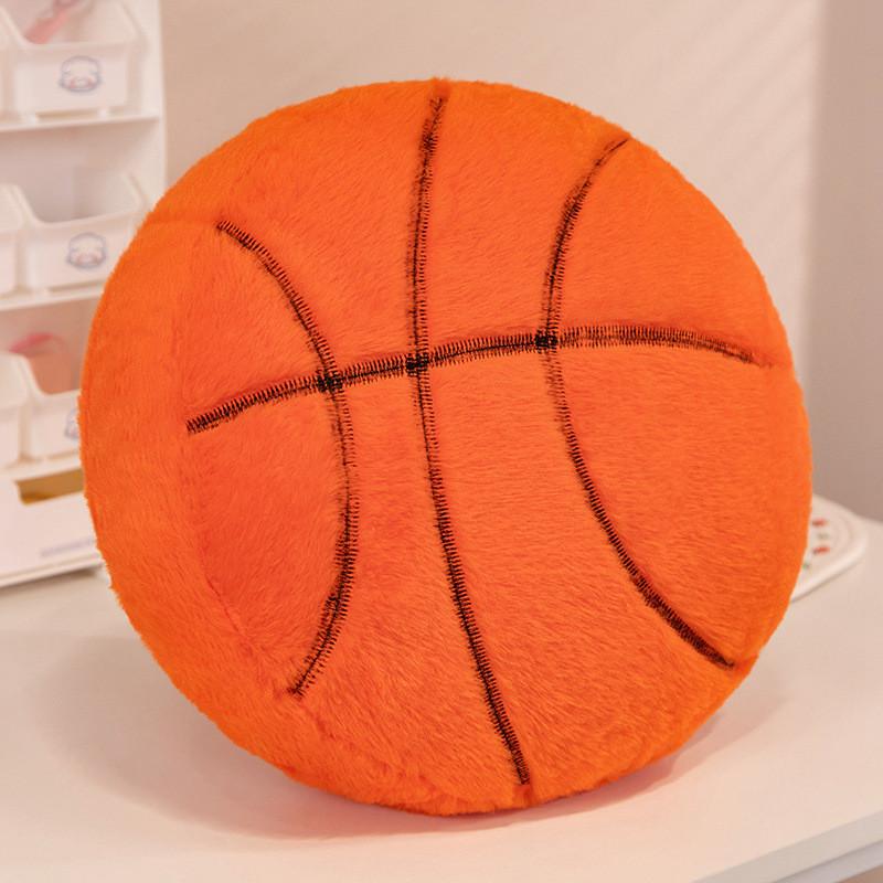 Adorable Realistic Sports Plush Toy Cushion Featuring Football Basketball And Tennis Designs