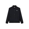 Solid Color Logo Breathable Casual Woven Jacket Men Jackets Black F11M228705F-BK