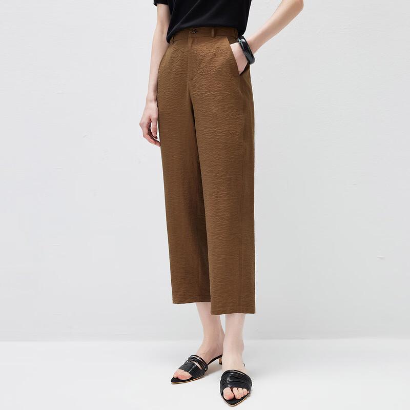 Women's Mulberry Silk Blend Cropped Trousers