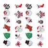 24Pcs Christmas Patches Embroidery Cloth Stickers Santa Claus Snowman DIY Ironing Patch