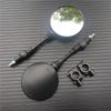 Motorcycle Black Universal 10mm Side Mirror Rearview Mirror Anti-fall Folding Round