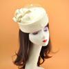 Однотонный головной убор Французская винтажная шляпка-таблетка Новая цилиндр Невеста