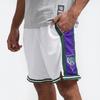 Nike Шорты NBA Milwaukee Bucks Swingman City Edition Dri-fit, шорты белые мужские, уличная одежда DB4141-100