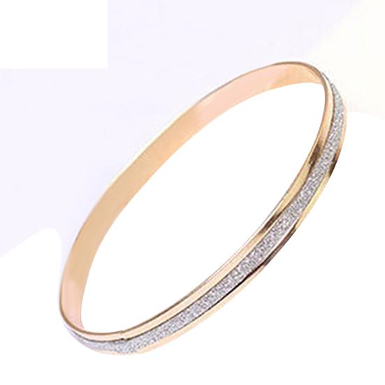 Изысканный неувядаемый женский простой браслет среднего размера с матовым кругом