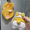 Strong Water Absorption Cat Egg Hand Towel Coral Fleece Absorbent Towels  Kitchen Bathroom Use
