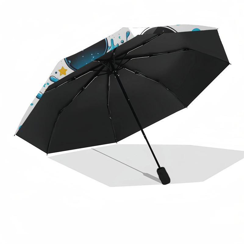 Mickey Mouse, Water Splash Themed Automatic Opening and Closing Umbrella, Brightly Colored 8-rib Portable Umbrella, Suitable for Men and Women, A Perf