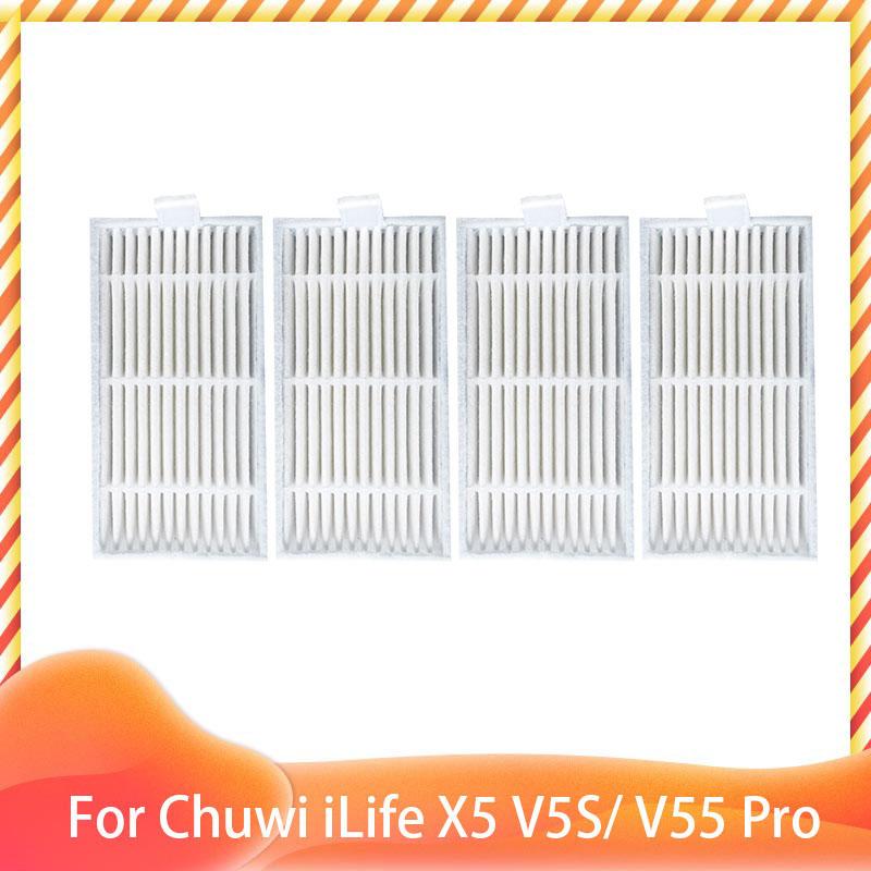 Для iLife Chuwi V55 Pro Боковая щетка Сетчатый фильтр Hepa-фильтр Ткань для швабры Сменный набор Запчасть для роботизированного пылесоса