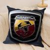 A-Abarth Логотип Гоночного Автомобиля Крутая Наволочка Шелковистый Короткий Плюш Невидимая Молния Пылезащитная Наволочка для Подушки на Диван Для Домашнего Декора