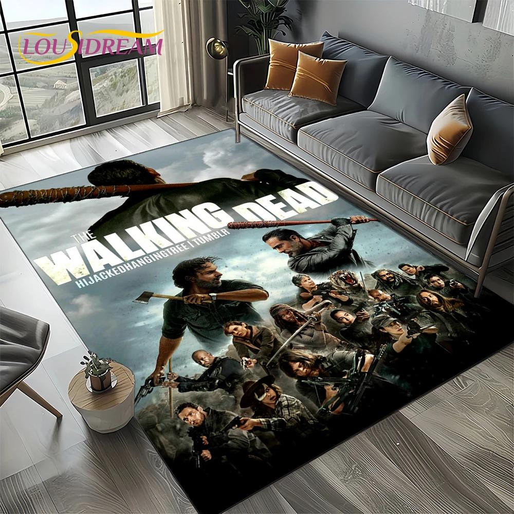 TWD Ходячие мертвецы Рик Дэрил Хоррор ТВ Ковер Коврик для Гостиной Спальни Дома Украшение Дивана, Детский Коврик Нескользящий Напольный Коврик