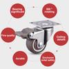 1-дюймовые бесшумные поворотные колеса из ТПР с тормозом, плоская верхняя часть, для легких нагрузок, 4 шт.