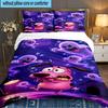 Courage dog Moonlit Adventure 3PCS Bedding set,Ideal for 1pc Duvet Cover And 2pcs Pillowcases Perfect for Fan gift,Ideal for Bedroom, Dormitory