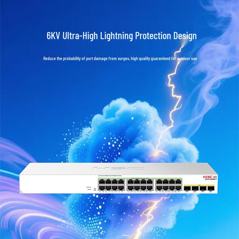 H3C US210-24G4MF-P 24-Port Gigabit Web-Managed PoE Switch
