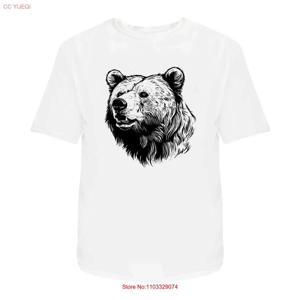 Футболка с медведем 100% хлопок S-2XL TA040331 винтажная стираная дышащая с легким принтом мужская топ для повседневной носки универсальная