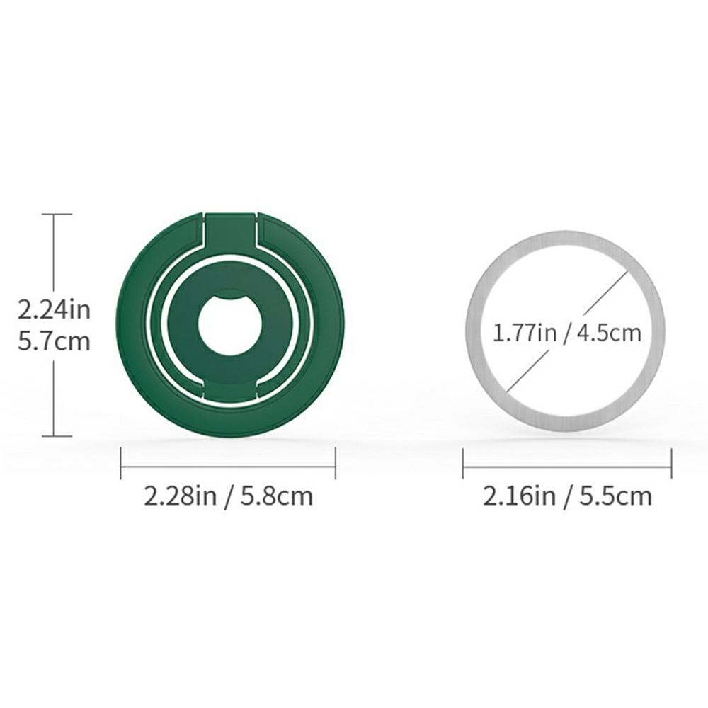 360 Degree Rotation Magnetic Phone Holder Grip Ring Kickstand Foldable Metal Stand
