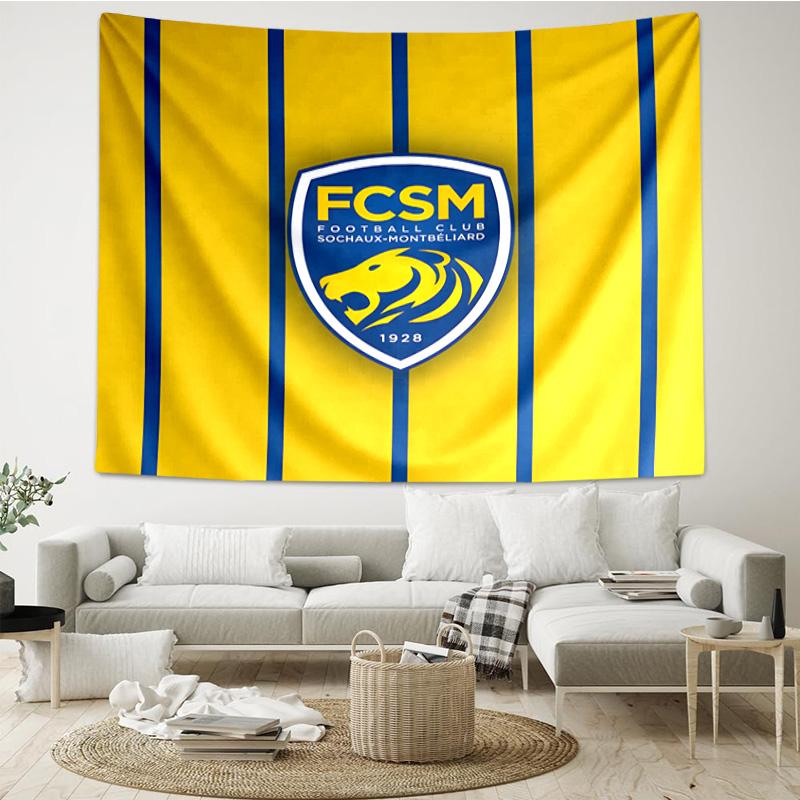 Fcsm Football Club Emblem Printed Tapestry, for Bedroom,Livingroom, dormitory, Large Wall Decor, Fabric Decor Fan Birthday Gifts
