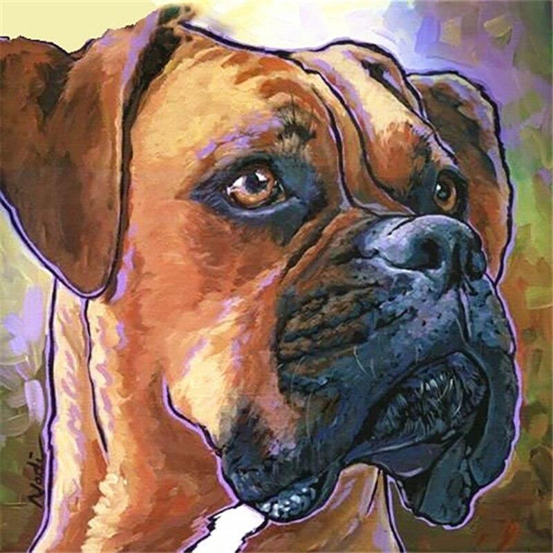 5D DIY алмазная живопись собака Алмазная вышивка животное вышивка крестиком полная круглая дрель со стразами ручное искусство домашний декор подарок