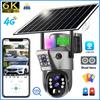 LS VISION 6K 4G Sim Solar Camera 10x Zoom IP CCTV 12MP Dual Lens PTZ Surveillance PIR Human Detection Outdoor Security Protection Camera
