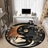 1pc Wolf Moon Office Round Area Rug, Indoor Mat Suitable For Office, Under Office Chairs Bedroom Living Room Home Decor, Room Deco 184