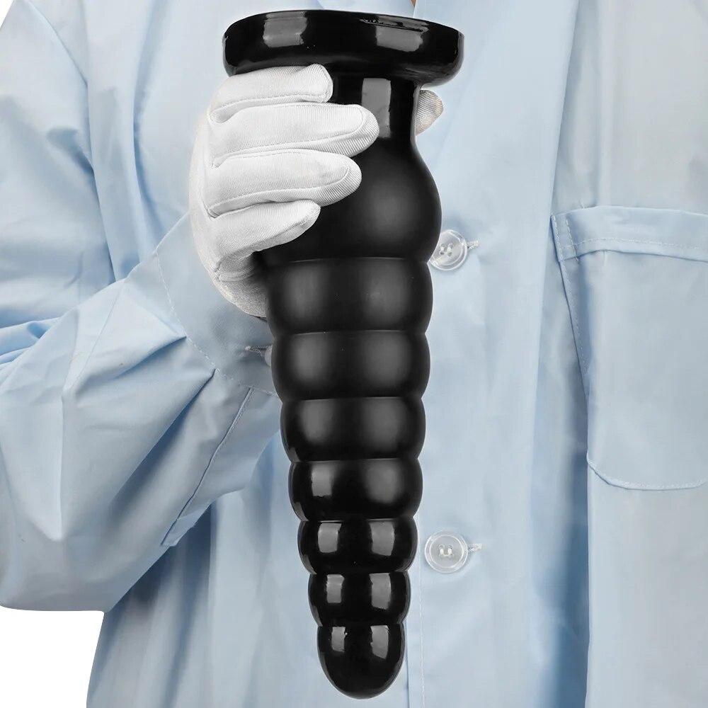 Black Extra Large Anal Plug with Suction Cup Fisting Toy Anal Expander Adult Sex Toy Big Dick PVC Dildo