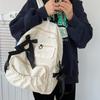 Милые школьные сумки с бантом для колледжа, контрастные нейлоновые рюкзаки для учеников младших классов средней школы, большая вместимость, сумка через плечо для девочек-подростков