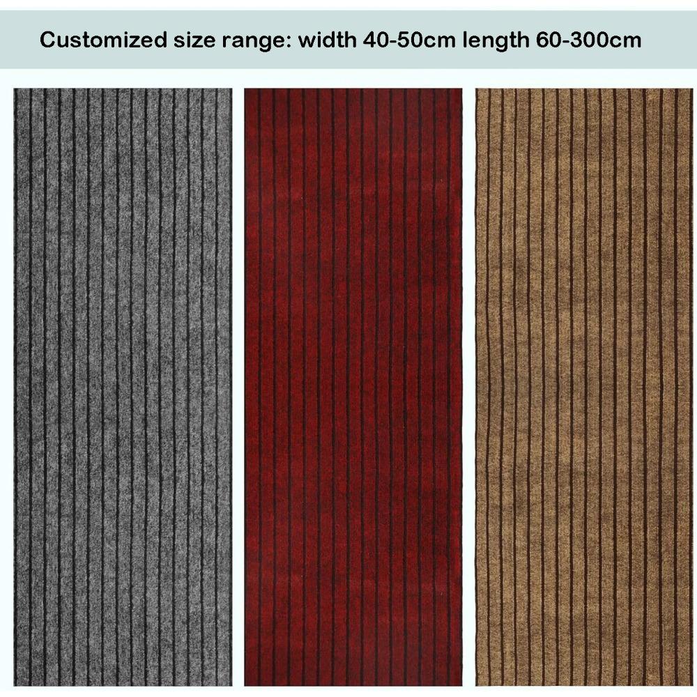 Striped Household Carpet Doormat, Kitchen Floor Mat, Anti Slip and Waterproof, Easy To Clean, Can Be Freely Cut and ized
