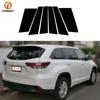 6Pcs For Toyota Highlander 2014-2019 Car Window Pillar Posts Door Trims BC Column Decoration Stickers Auto Exterior Accessories