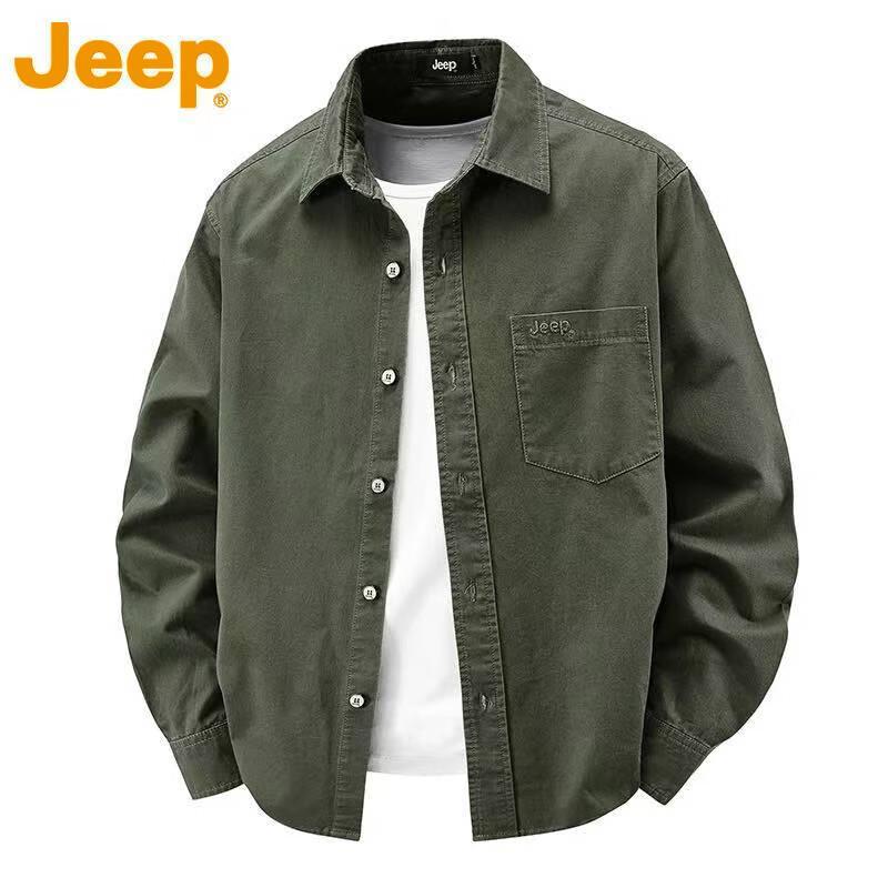 Jeep Мужская рабочая рубашка из плотного хлопка