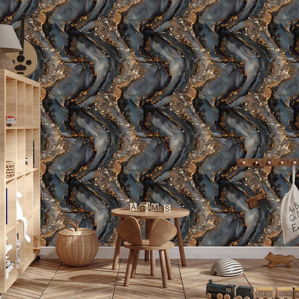 Graphite and brown ink wallpaper for living room and bedroom 50x1000