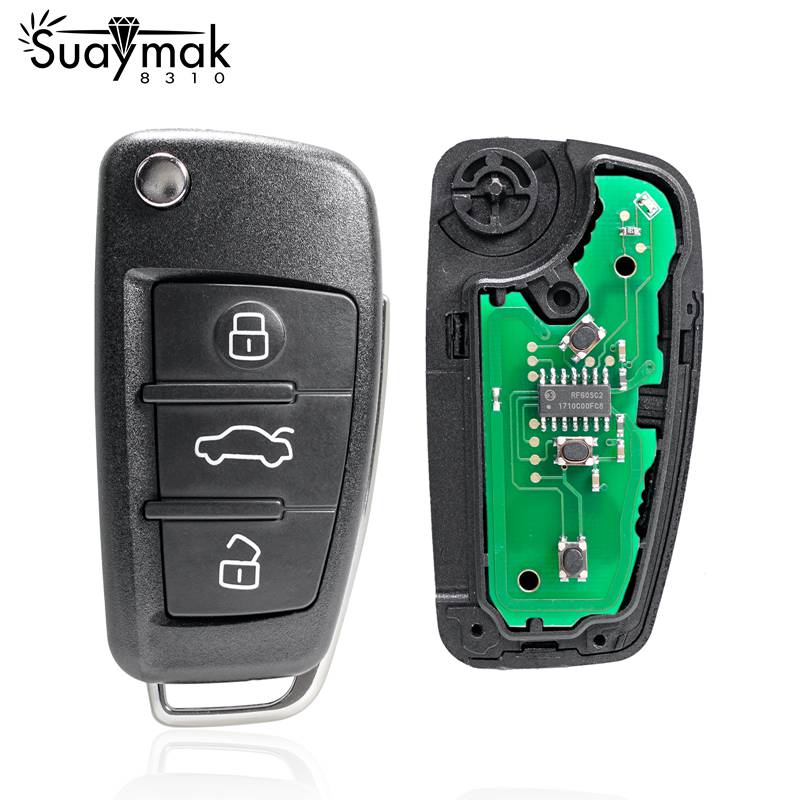 Car Key for Aud A3 S3 TT A4 S4 Vehicle Remote Key HELLA /315MHz /8P0837220E/G / HLO DE 8P0 837 220E/ G/ID48 Chip