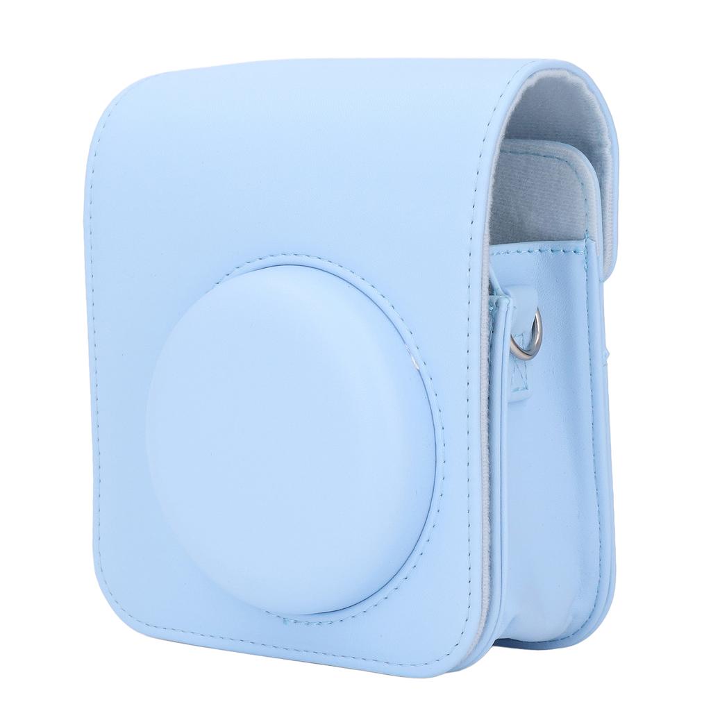 Instant Camera Case Portable Protective Storage Retro PU Leather Bag for Mini12 Photography Blue