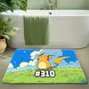 Neon Style Squirtle Print Non-Slip Floor Mat Doormat