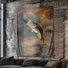 Thermal Bass Fish Theme Digital printing polyester wall tapestry suitable for use in living rooms bedrooms offices bars party