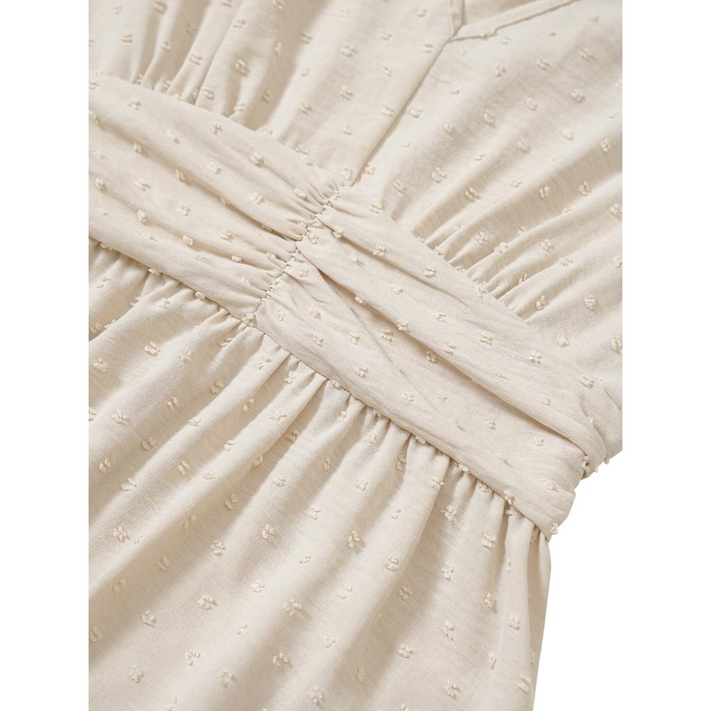 GMXIA Женские модные летние весенние однотонные повседневные платья с v-образным вырезом и короткими рукавами и высокой талией