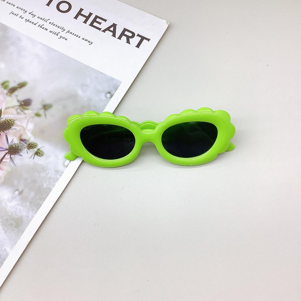 Модные детские солнцезащитные очки, симпатичные овальные солнцезащитные очки для девочек, защита от солнца, защита от ультрафиолета, очки для мальчиков