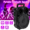 Portable Music Player Wireless Bluetooth Speaker with Party Light Stereo Subwoofer Support FM Radio TF AUX USB Rechargeable