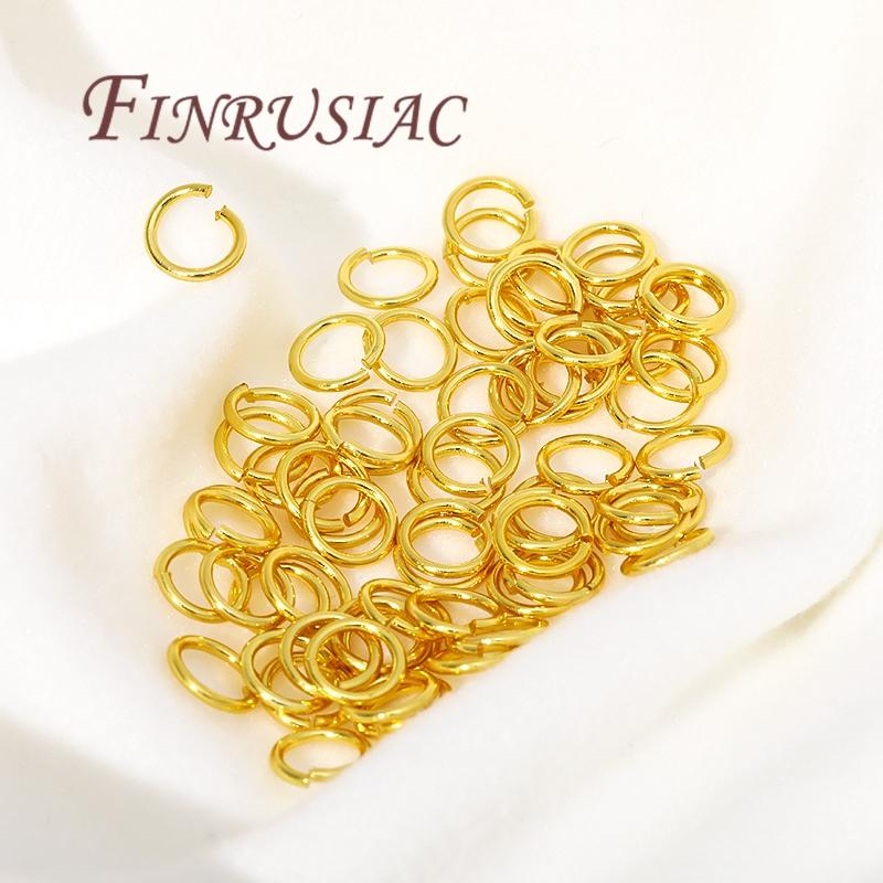 20-200Pcs 3-8mm Gold Plated Split Ring Open Jump Rings Connectors For DIY Jewelry Making Supplies Connecting Rings